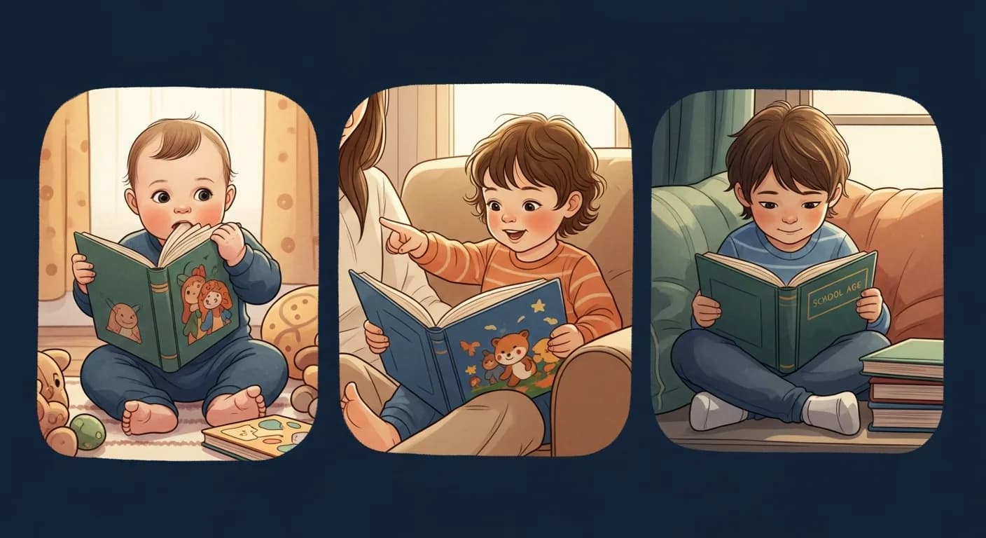 Journey of raising a reader from baby board books to chapter books